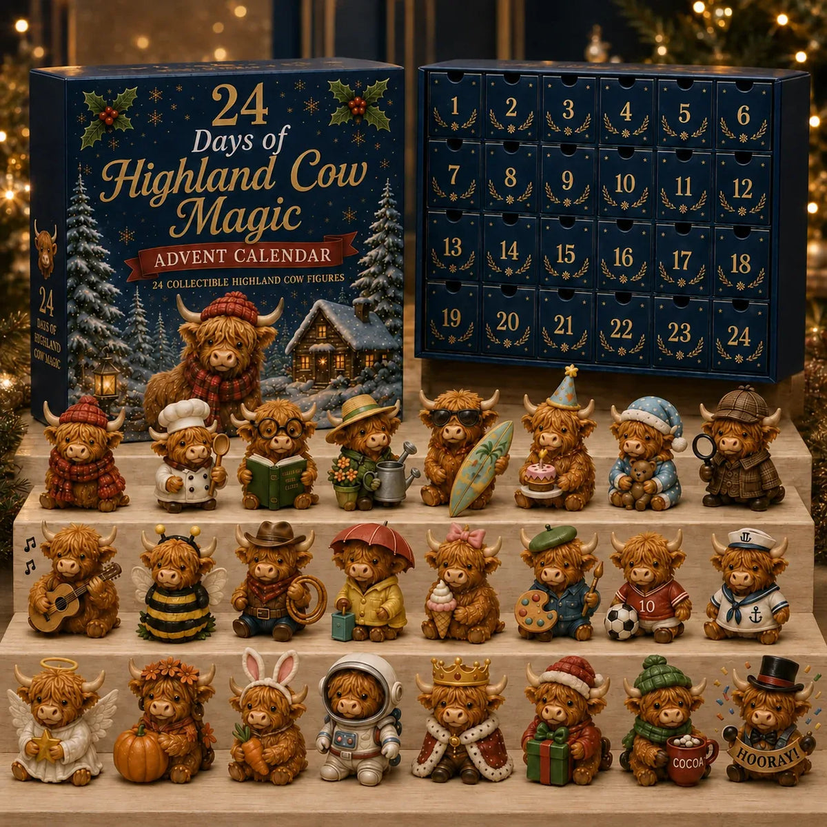 ๐ฅLAST DAY 50% OFF-๐ฎ 24 Days of Highland Cow Advent Calendar