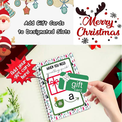 🎄📚Christmas Gift Card Book - 🎁Surprises On Every Page📚Hardcover & Durability Line