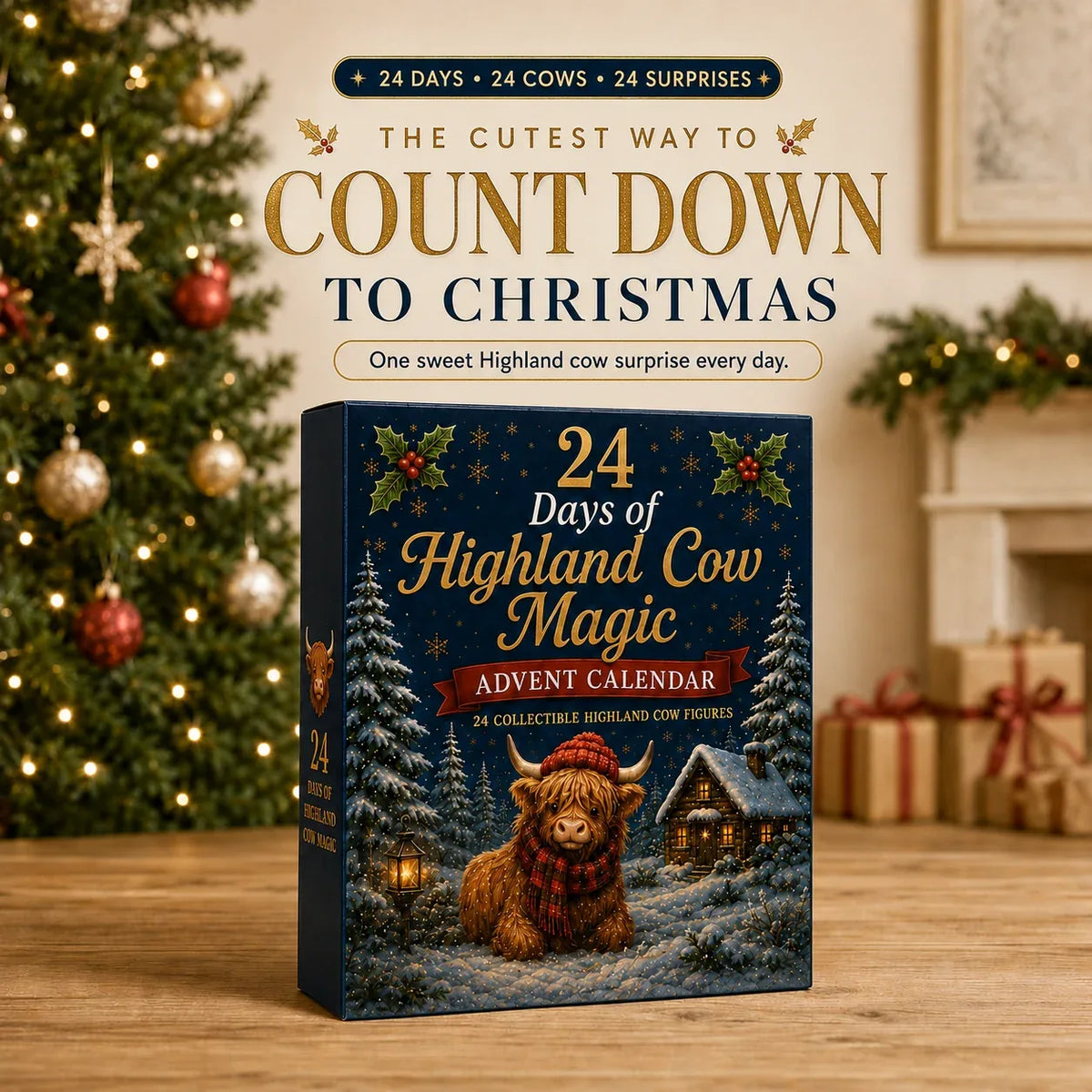 🔥LAST DAY 50% OFF-🐮 24 Days of Highland Cow Advent Calendar